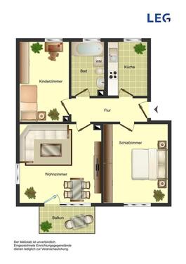 Foto - 3 Zimmer Etagenwohnung zur Miete in Bergkamen