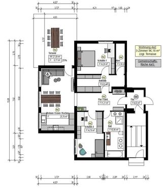 Foto - 2 Zimmer Erdgeschoßwohnung zur Miete in Sinsheim