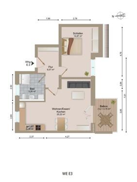 Foto - 2 Zimmer Etagenwohnung zur Miete in Straubing