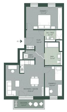 Foto - 3 Zimmer Etagenwohnung in Hamburg