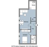 Leipzig Lindenau-2 Zimmer Wohnung mit offener Küche