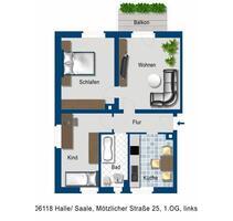 Wir sanieren für Sie! - 550,00&nbsp;EUR Kaltmiete, ca.&nbsp; 62,00&nbsp;m&sup2; in Halle (Saale) (PLZ: 06118) Frohe Zukunft