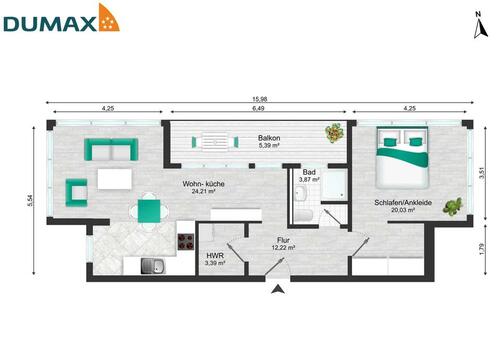 Foto - 2 ZKB-WHG mit Balkon und Traumküche in Twistringen