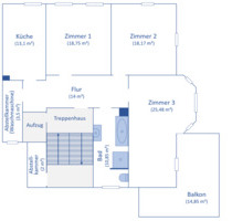 3 Zimmer Wohnung mit großem Balkon in Crimmitschau 3 Zimmer Wohnung mit großem Balkon in Crimmitschau