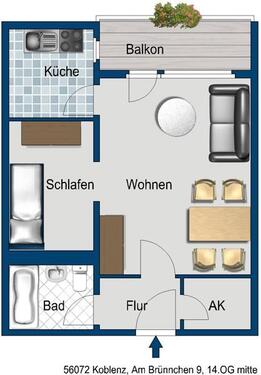 Foto - Hier wird frisch für Sie saniert! Schöne-Wohnung mit Balkon und Panorama Aussicht