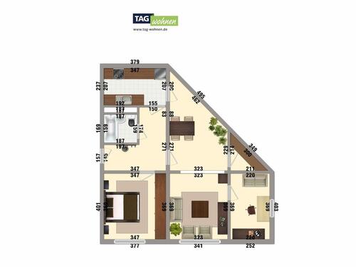 Foto - 2 Zimmer Etagenwohnung zur Miete in Erfurt