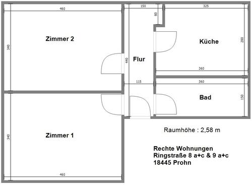 Foto - 2 Zimmer Etagenwohnung zur Miete in Prohn