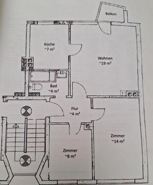 Foto - 2,5 ZKB Wohnung in 27574 BHV Daimlerstr. 1.OG