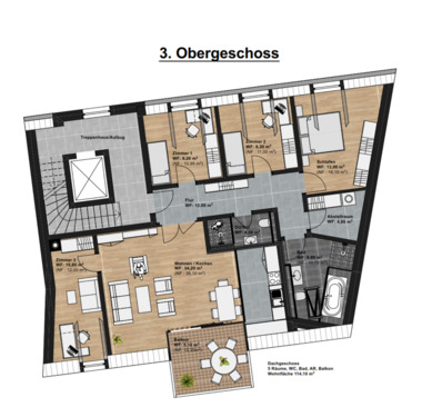 Foto - 45 Zimmer Neubauwohnung *Erstbezug* zu vermieten