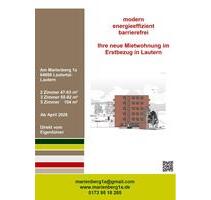 2-Zimmer-Wohnung Erstbezug, energieeffizient, barrierefrei (2.1) - Lautertal (Odenwald)