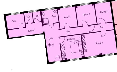 Foto - Wohnung 5 Zimmer 2 Bäder 125qm - 2.250,00&nbsp;EUR Kaltmiete, ca.&nbsp; 125,00&nbsp;m&sup2;