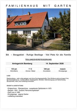 Foto - 7 Zimmer Doppelhaushälfte zum Kaufen in Bamberg