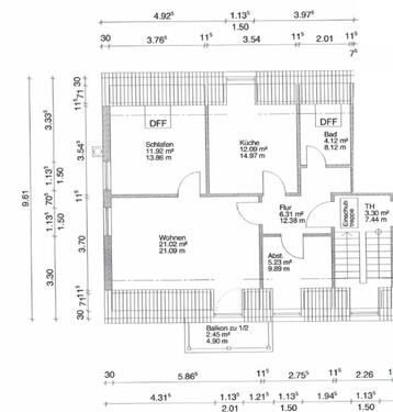 Foto - Helle 3-Zimmer-Dachgeschosswohnung mit Balkon