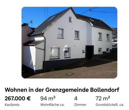 Foto - Haus in Bollendorf - 267.000,00 EUR Kaufpreis, ca.  94,00 m²