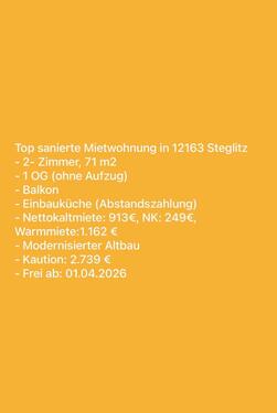 Foto - Mietwohnung (modernisierter Altbau) in 12163 Steglitz