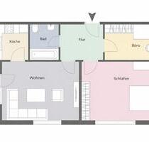 Vermietete 60qm 3-Zi Wohnung mit Balkon in Stg-West nahe Feuersee - Stuttgart Stuttgart-West