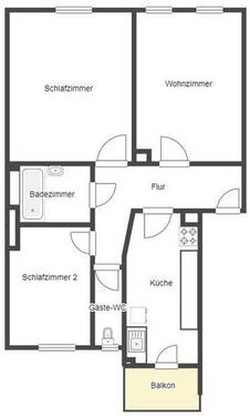 Foto - 3 Zimmer Dachgeschoßwohnung in Nürnberg
