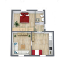 Frisch renovierte 2-Raum-Wohnung mit Gartennutzung - Gersdorf