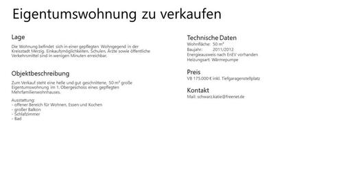 Foto - 2 Zimmer Etagenwohnung zum Kaufen in Merzig