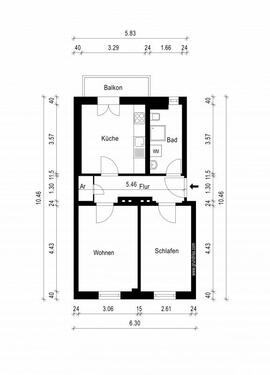 Foto - 2 Zimmer Erdgeschoßwohnung zur Miete in Magdeburg