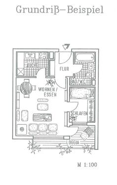 Foto - 2 Zimmer Erdgeschoßwohnung in Wolfsburg