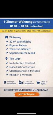 Foto - 1 Zimmer Whg im Nordend-befristete Untermiete 01.01.-30.04.25