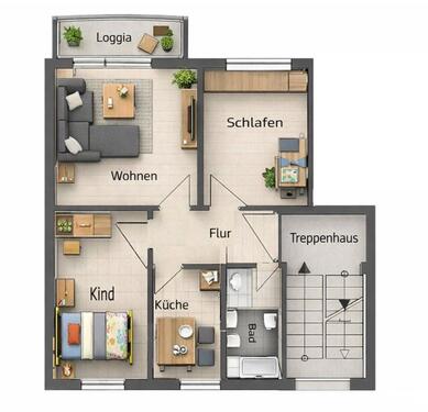 Foto - Vermietete helle 3-Zimmer-Wohnung mit Balkon–direkt v Eigentümer