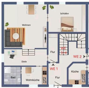 Foto - 2 Zimmer Hochparterre zur Miete in Lüdersdorf