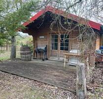 Wochenendgrundstück zu verpachten-mit Blockhütte und Baumbestand - Arnstein