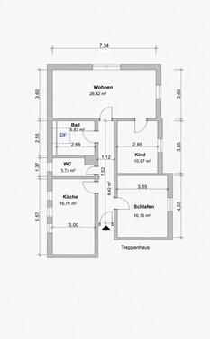 Foto - Gemütliche 3 Raum Dachgeschosswohnung