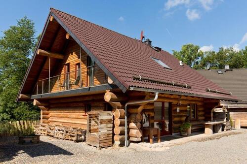 Foto - Kanadisches Blockstamm Ferienhaus 6 Personen mit Terrasse