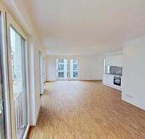 Weitläufige 3-Zimmer-Neubauwohnung mit Balkon, Einbauküche und besonderem Schnitt im Wohnquartier 'Großherzog Friedrich Höfe' - Saarbrücken