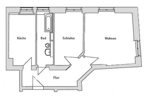 Foto - 2 Zimmer Etagenwohnung zur Miete in Dresden