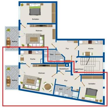 Foto - Etagenwohnung in Emden zur Miete