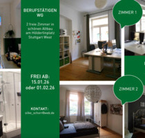 2 freie Zimmer in Berufstätigen WG am Hölderlinplatz - Stuttgart Stuttgart-West