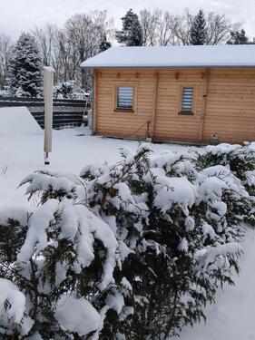 Foto - Winterangebot Privat Grundstück mit Blockbohlenhaus am See 950 m2