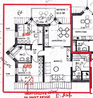 Foto - Großzügige Maisonette-Wohnung mit Balkon und Garage