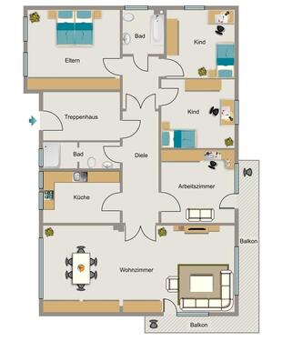 Foto - 5 Zimmer Etagenwohnung in Dinslaken