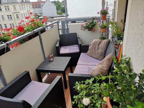Foto - schicke renovierte 3-Raum-Wohnung mit Balkon , neuem Bad und EBK