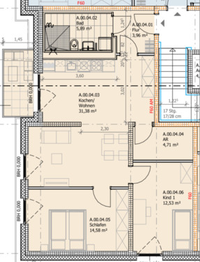 Foto - 3 Zimmer Etagenwohnung zur Miete in Bielefeld