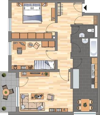 Foto - 3 Zimmer Erdgeschoßwohnung zur Miete in Weißenthurm