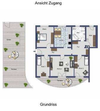 Foto - Zentral & ebenerdig Erdgeschoss-Wohnung mit Terrasse