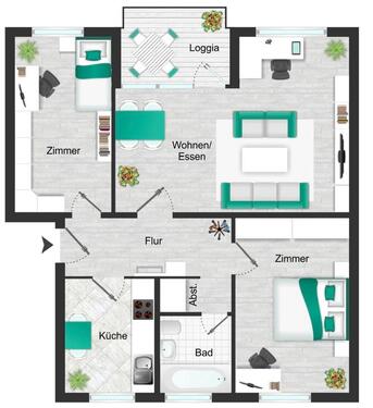 Foto - Erstbezug nach Sanierung: 3-Zi.-Wohnung mit Balkon in Wolfsburg
