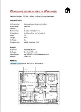 Foto - Etagenwohnung zur Miete in Gosheim