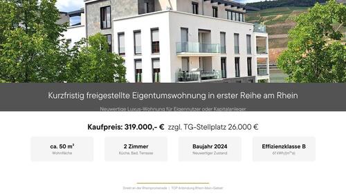 Foto - Exklusive 2-Zimmer-Eigentumswohnung in 1A-Rheinlage