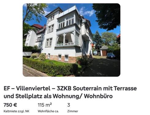Foto - Ruhige 3-Zimmer-Souterrainwohnung – ideal für Paare, kleine Famil