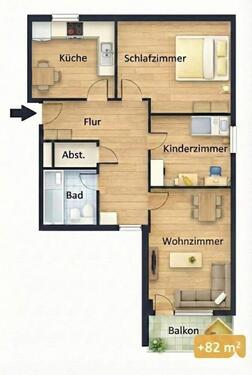 Foto - 3 Zimmer Etagenwohnung zur Miete in Pinneberg
