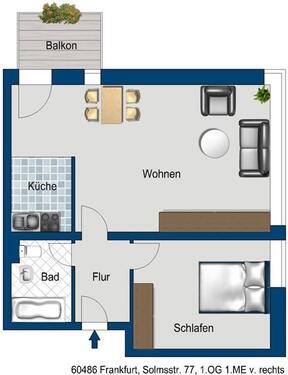Foto - Helle moderne 2-Zimmer-Wohnung in Bockenheim (nähe Messe)