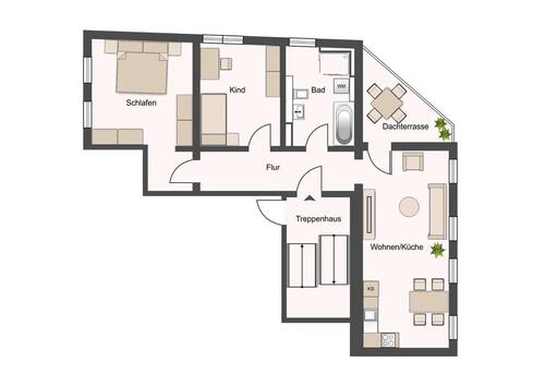 Foto - 3 Zimmer Etagenwohnung zur Miete in Delitzsch