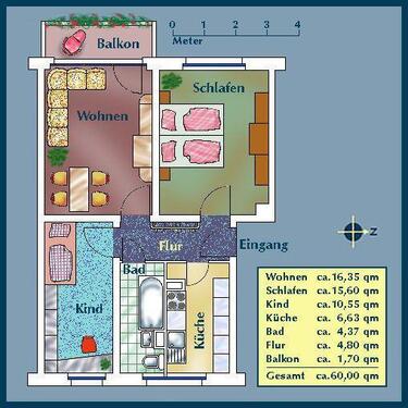 Foto - 3 Zimmer Etagenwohnung zur Miete in Dresden